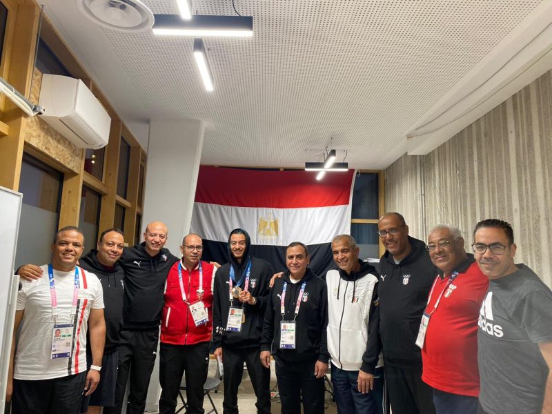 الاحتفال ببرونزية محمد السيد